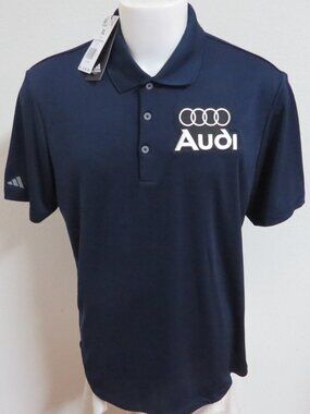 New XL AUDI Navy ADIDAS Men's db #186T Golf Polo Shirt